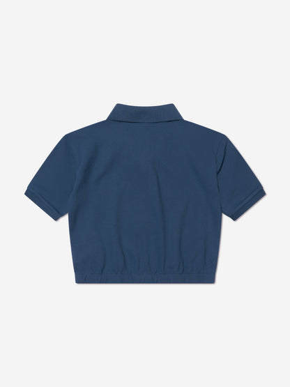 海军蓝女童徽标 Polo 衫