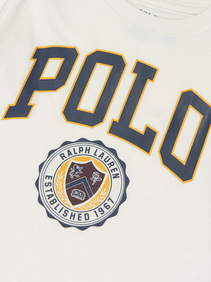 Ralph Lauren 女童白色校队 Polo T 恤