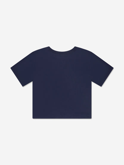 海军蓝女童校队 Polo T 恤