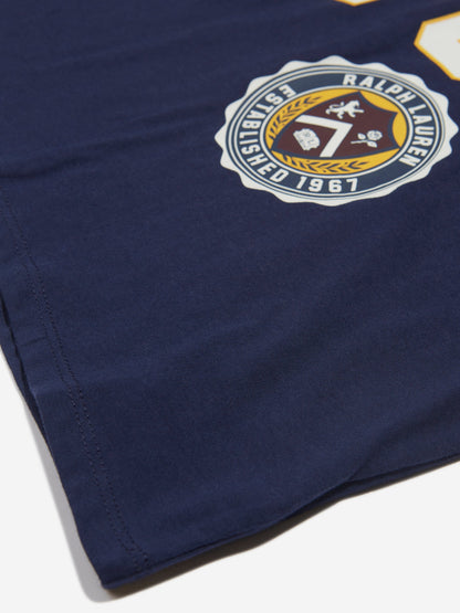 Ralph Lauren 女童海军蓝校队 Polo T 恤