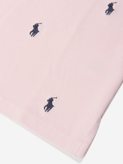 Ralph Lauren 女童刺绣 Polo 衫（粉色）