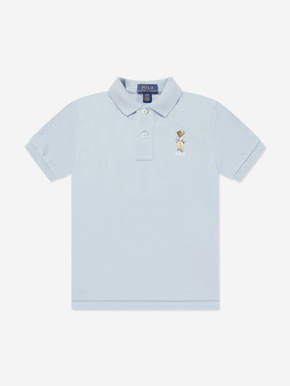Ralph Lauren 男童蓝色小熊 Polo 衫