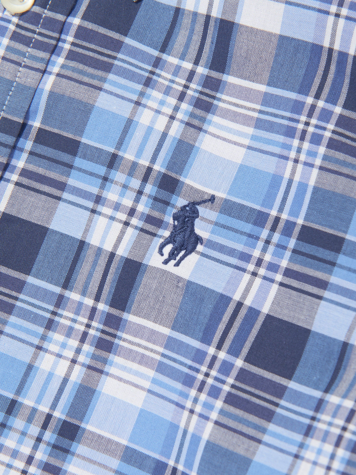 Ralph Lauren 男童蓝色格纹衬衫
