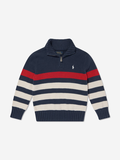 Ralph Lauren 男童条纹半拉链运动衫（多色）