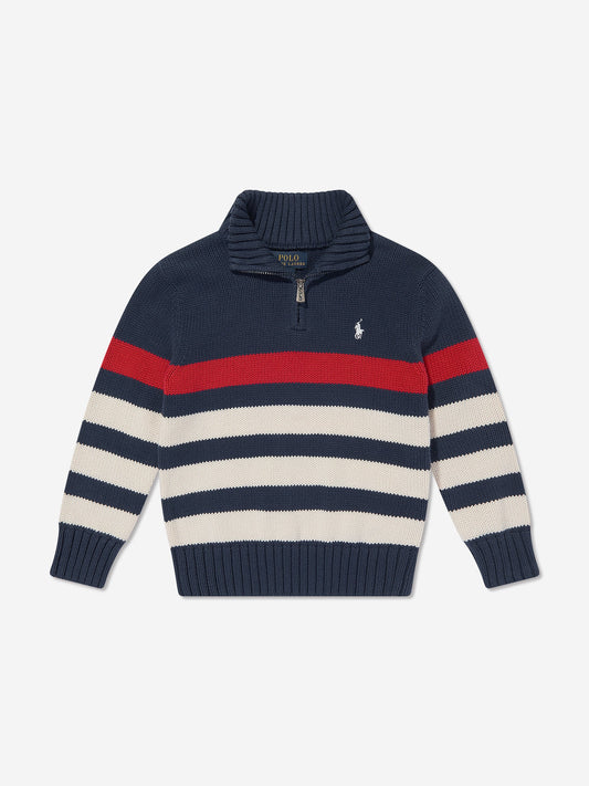 Ralph Lauren 男童条纹半拉链运动衫（多色）