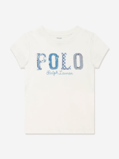 Ralph Lauren 女童白色 Polo T 恤