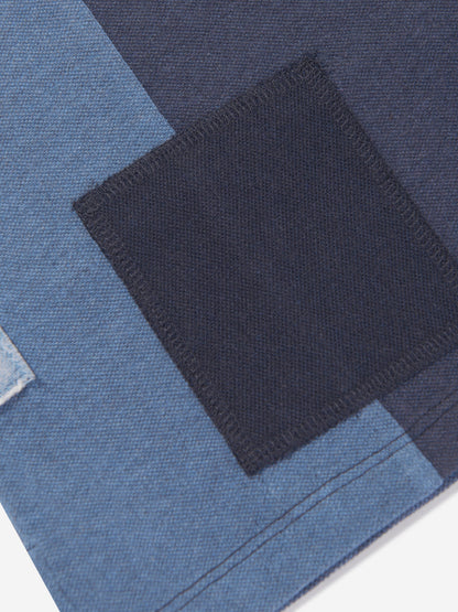 Ralph Lauren 女童蓝色拼布 Polo 连衣裙