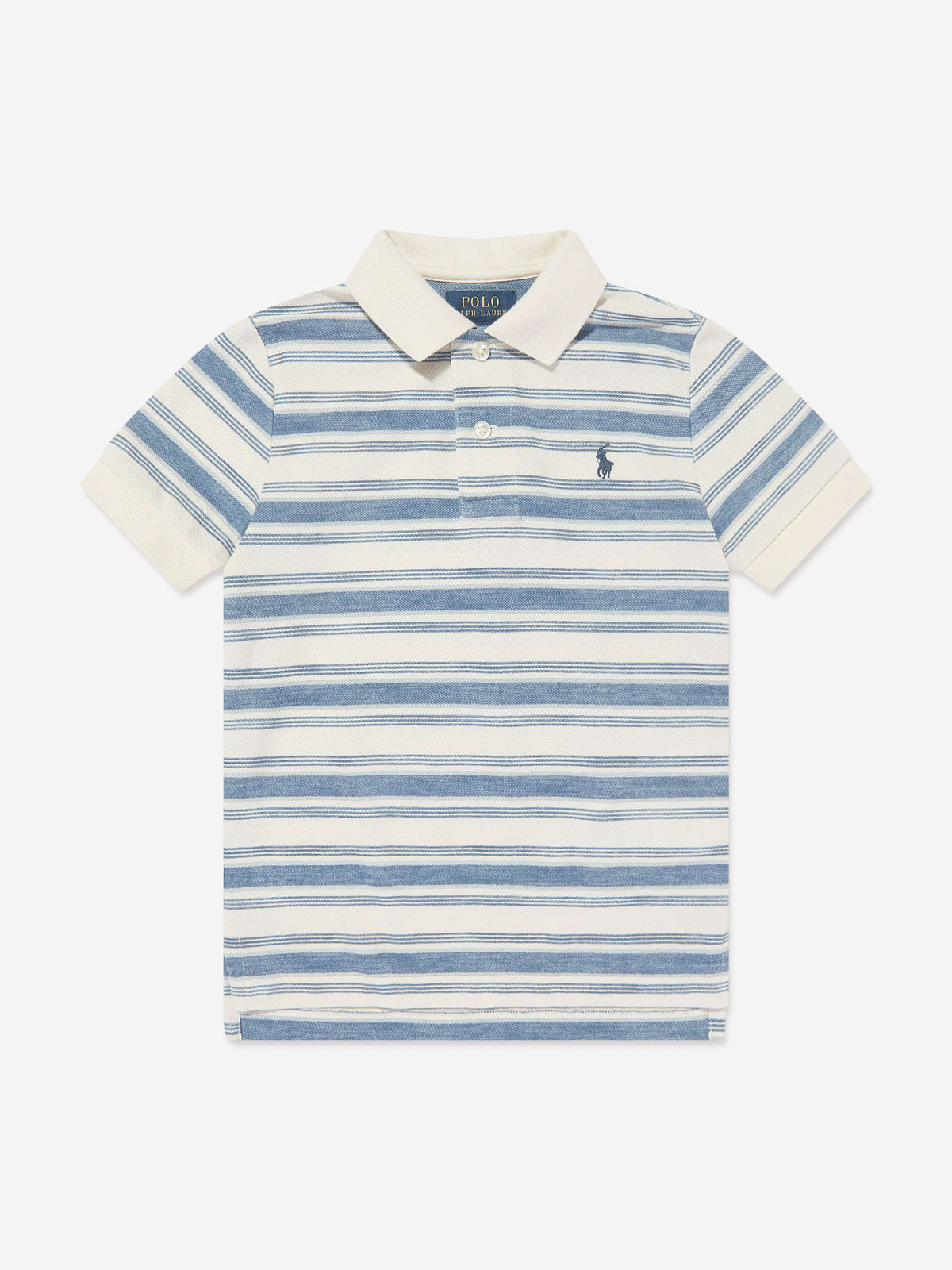 Ralph Lauren 男童蓝色条纹徽标 Polo 衫