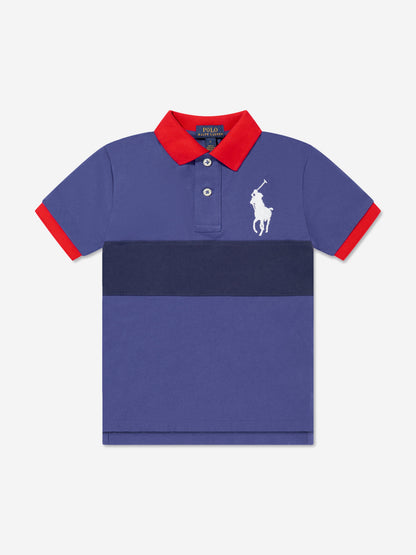 Ralph Lauren 男童海军蓝徽标 Polo 衫