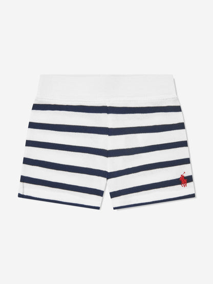Ralph Lauren 男童条纹短裤套装（白色）