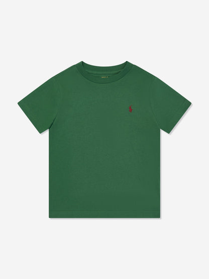 Ralph Lauren 男童绿色徽标 T 恤