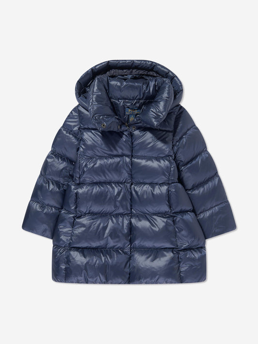Ralph Lauren 女童长款羽绒加厚外套（海军蓝）