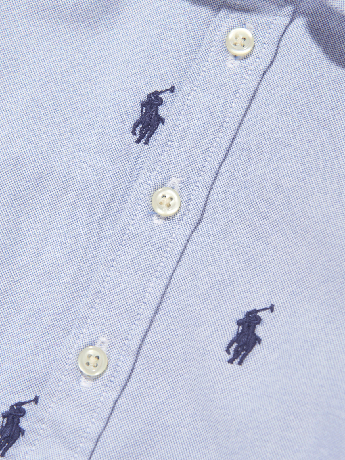 Ralph Lauren Girls Classic Oxford Shirt Dress in Blue