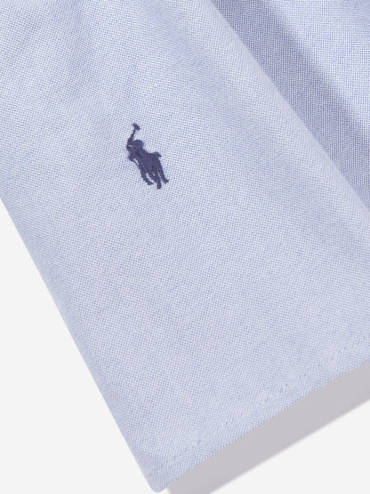 Ralph Lauren Girls Classic Oxford Shirt Dress in Blue