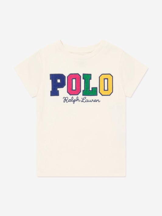 Ralph Lauren 女童白色 Polo T 恤