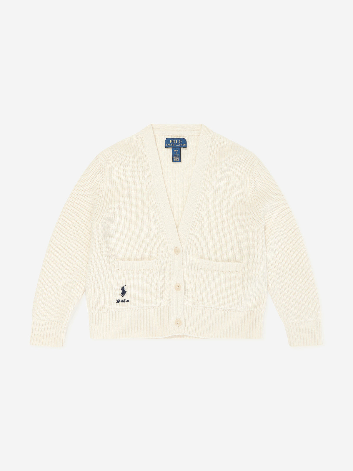 Ralph Lauren 女童羊毛和羊绒开衫（象牙色）