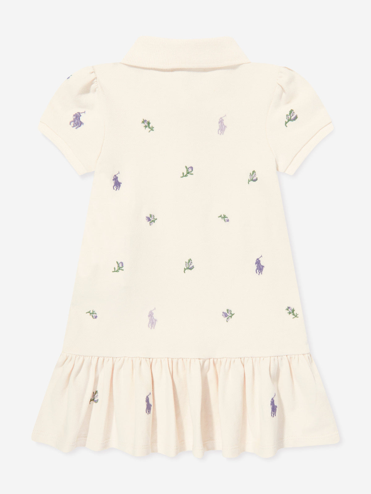 Ralph Lauren Baby Girls Polo Dress in Ivory