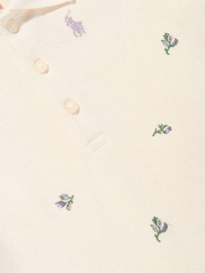 Ralph Lauren Baby Girls Polo Dress in Ivory