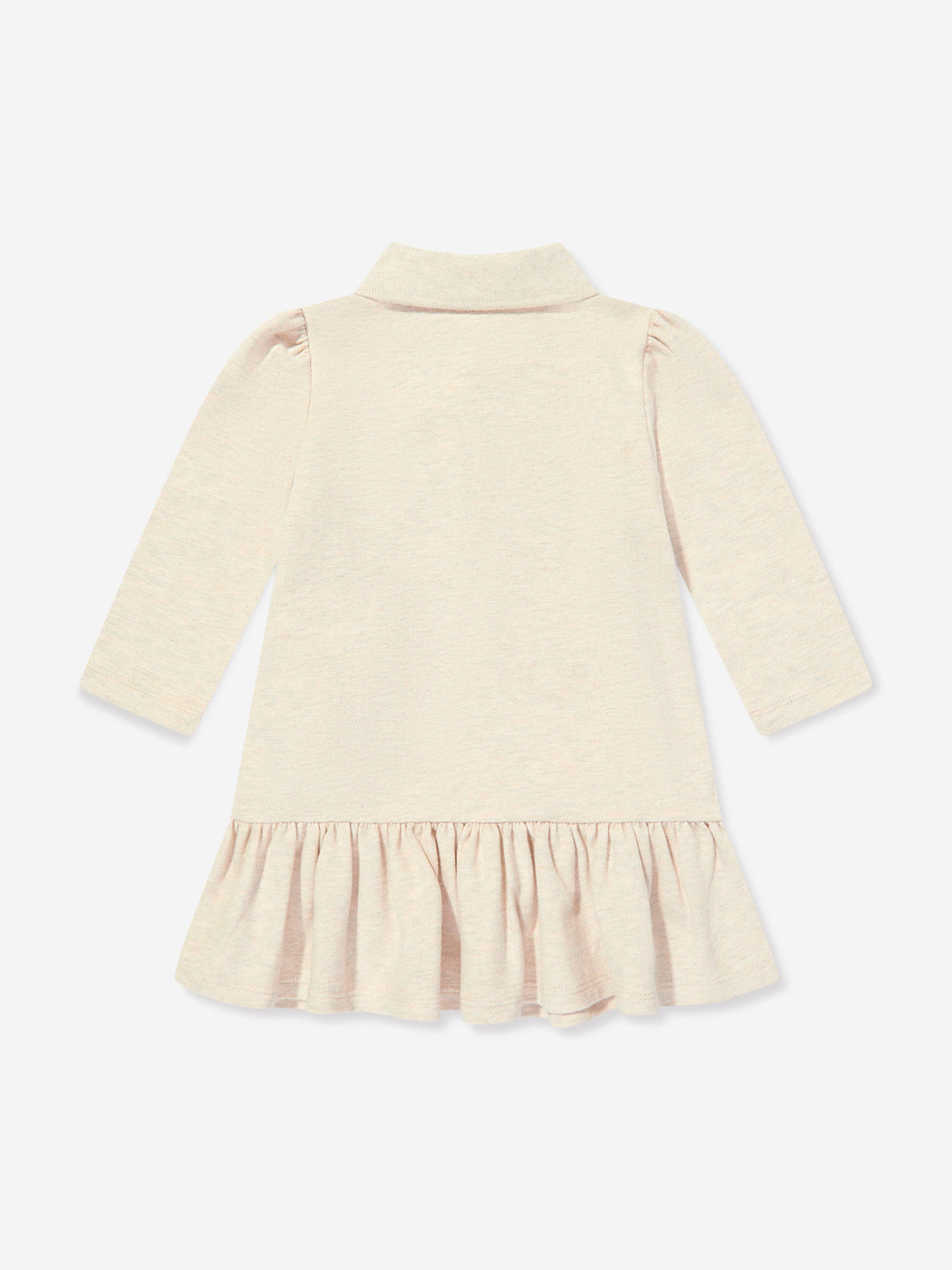 Ralph Lauren Baby Girls Bear Polo Dress in Grey