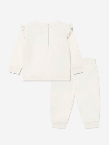 Ralph Lauren Baby Girls Bear Tracksuit in Ivory