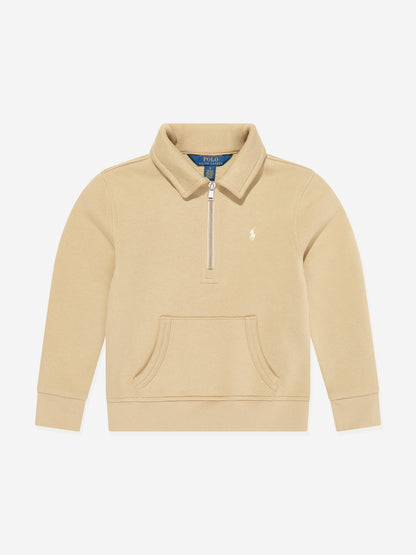 Ralph Lauren 男童半拉链运动衫（米色）