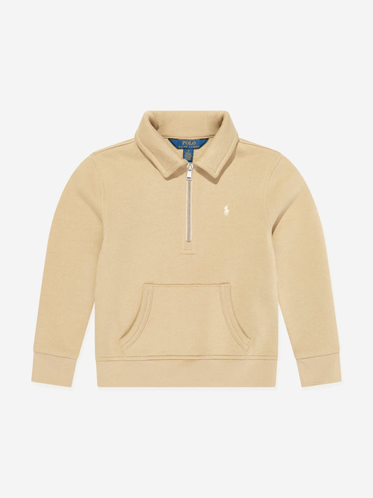 Ralph Lauren 男童半拉链运动衫（米色）