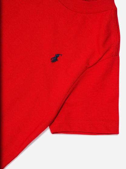 Ralph Lauren 男童红色徽标 T 恤