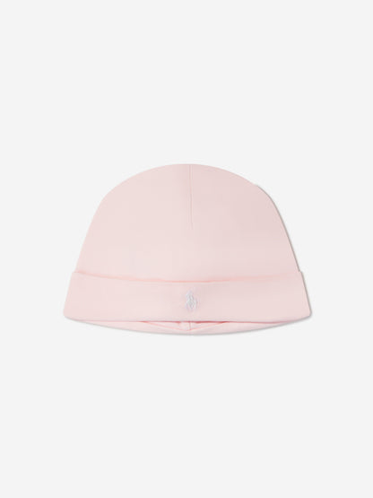Ralph Lauren 女婴粉色徽标无檐便帽
