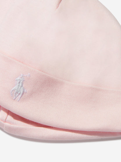 Ralph Lauren 女婴粉色徽标无檐便帽