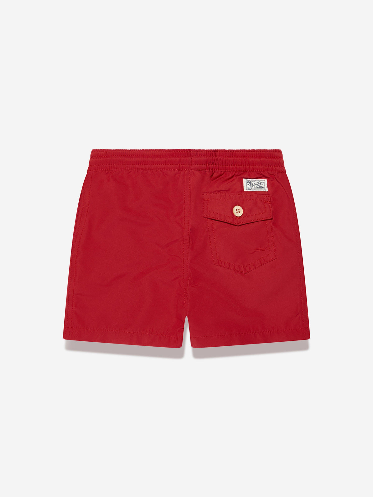 Ralph Lauren 男童红色徽标泳裤