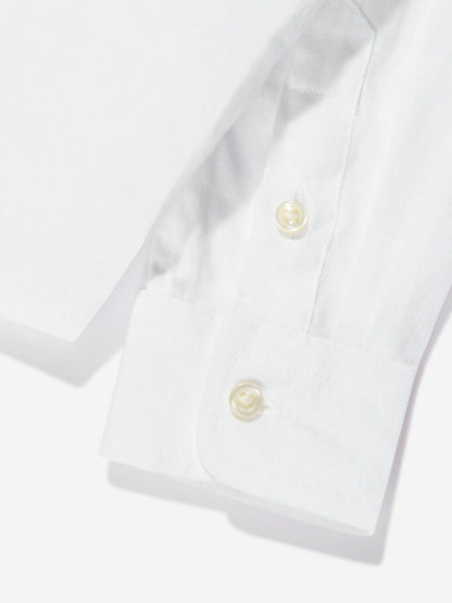 Ralph Lauren 男童白色亚麻衬衫