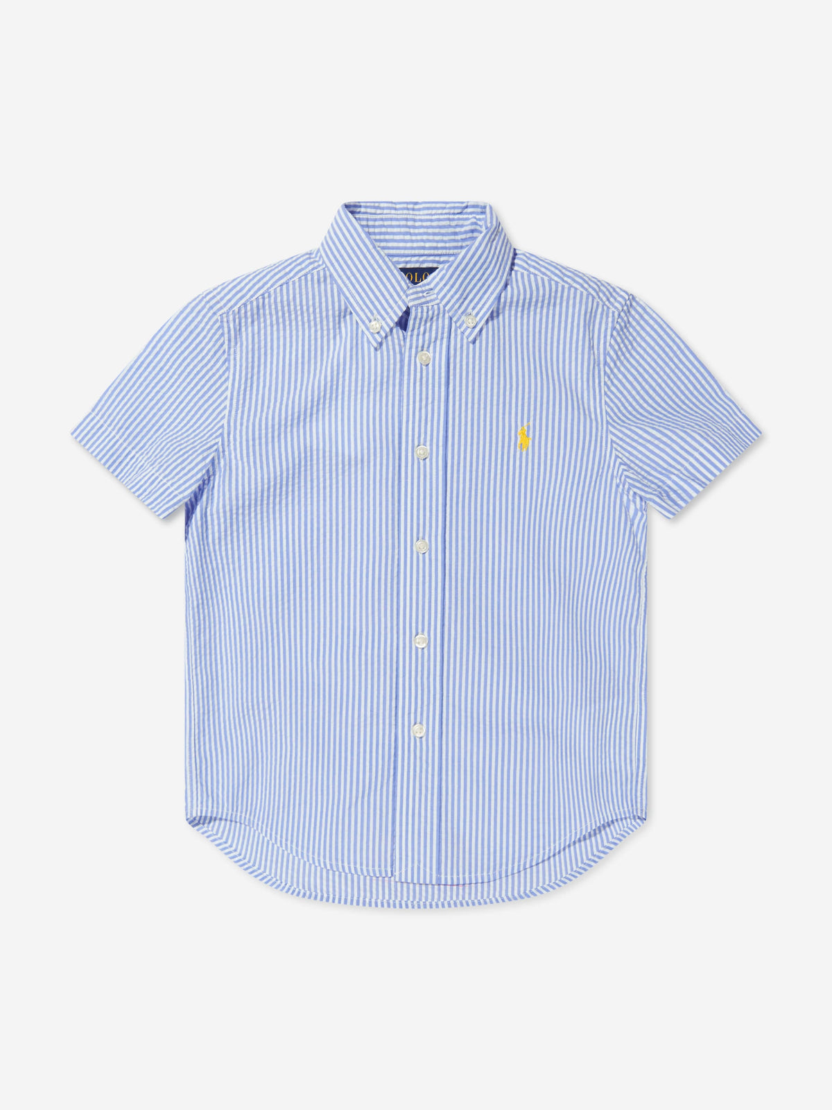 Ralph Lauren 男童蓝色短袖衬衫