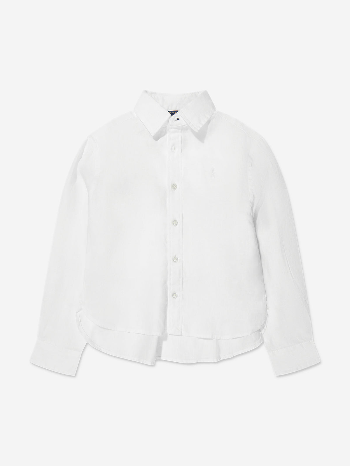 Ralph Lauren 女童白色徽标衬衫