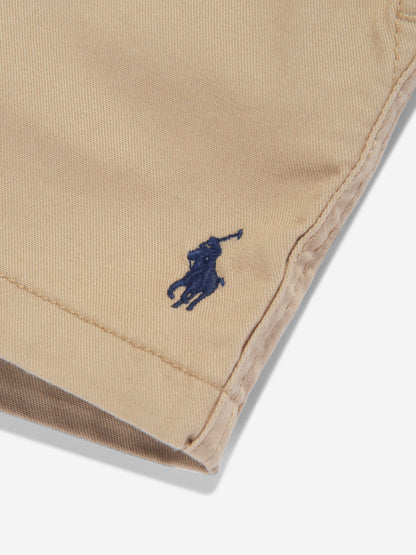 Ralph Lauren 男童米色斜纹棉布短裤