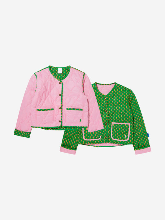 Ralph Lauren 女童双面绗缝夹克（粉色）