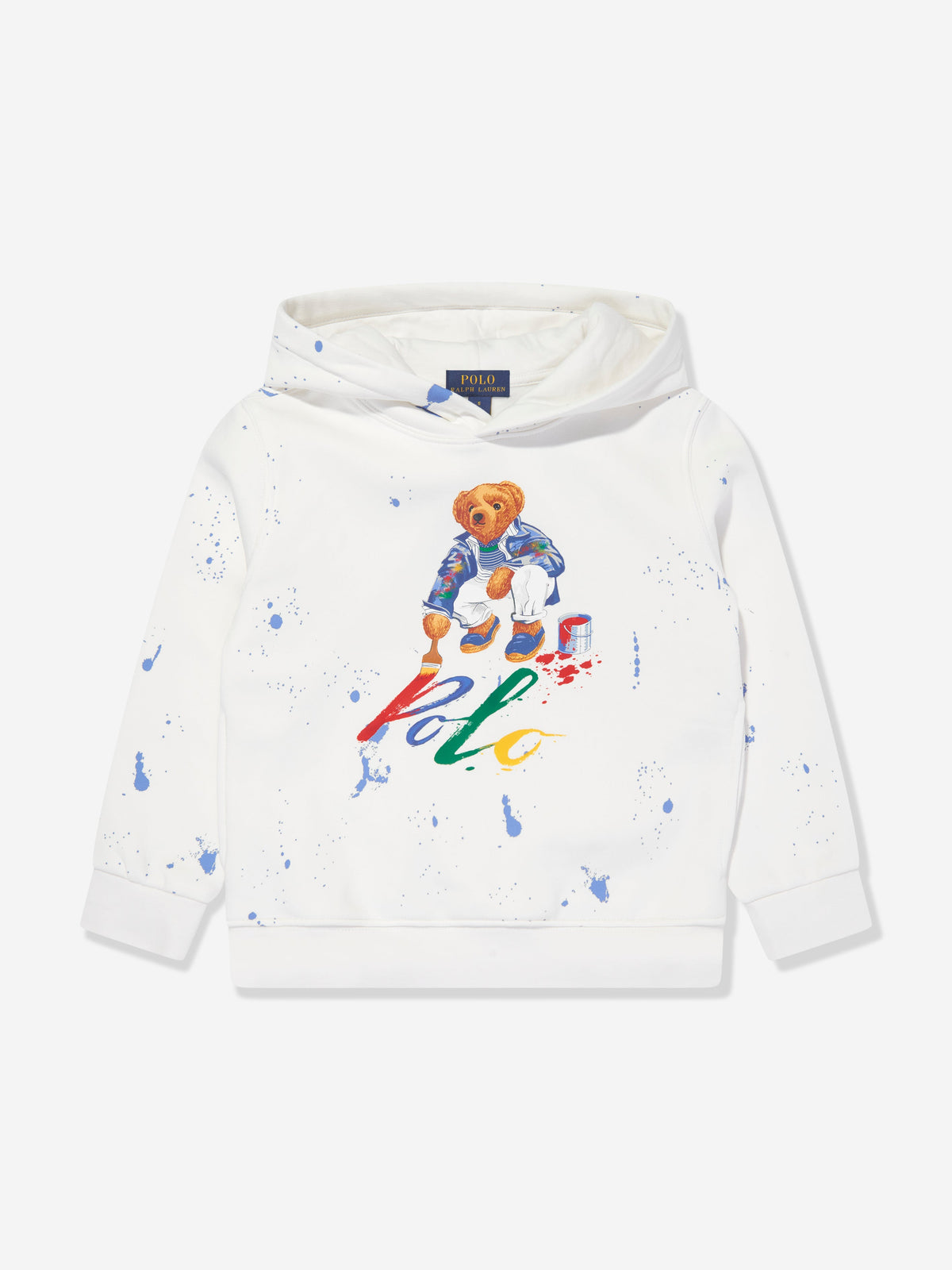 男童白色 Polo Bear 连帽衫