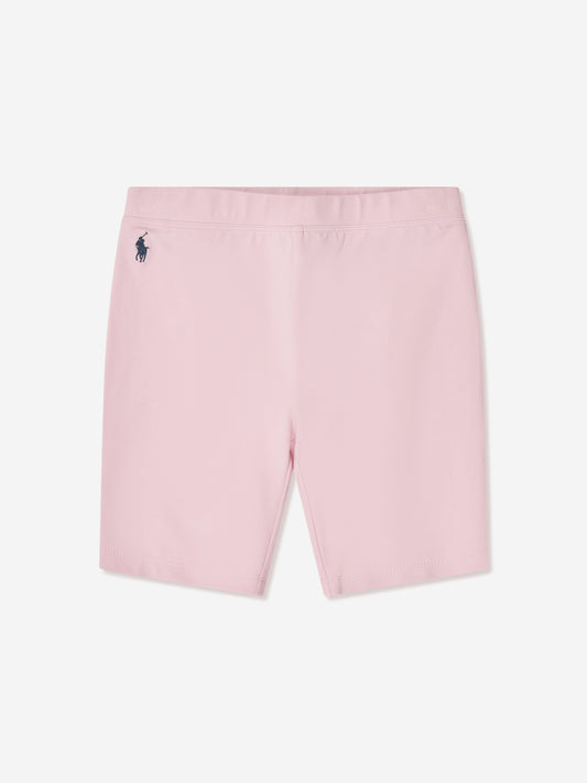 Ralph Lauren 女童徽标骑行短裤（粉色）