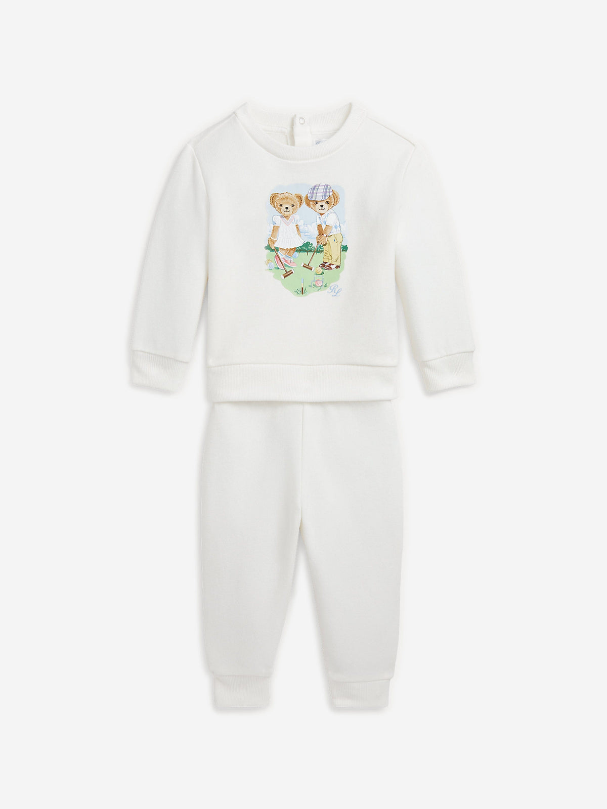 Ralph Lauren 男婴白色小熊运动服