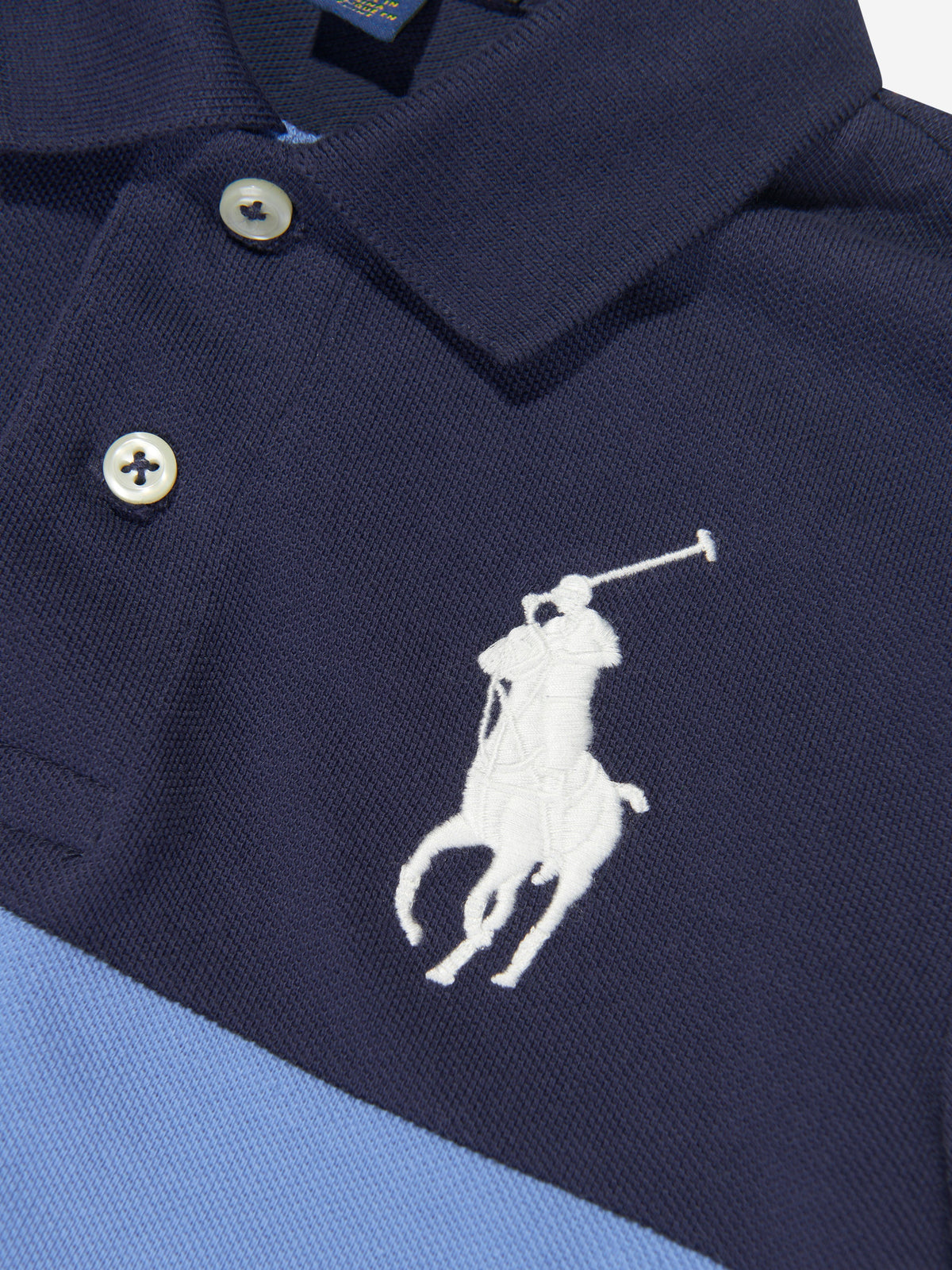 Ralph Lauren 男童海军蓝条纹 Polo 衫