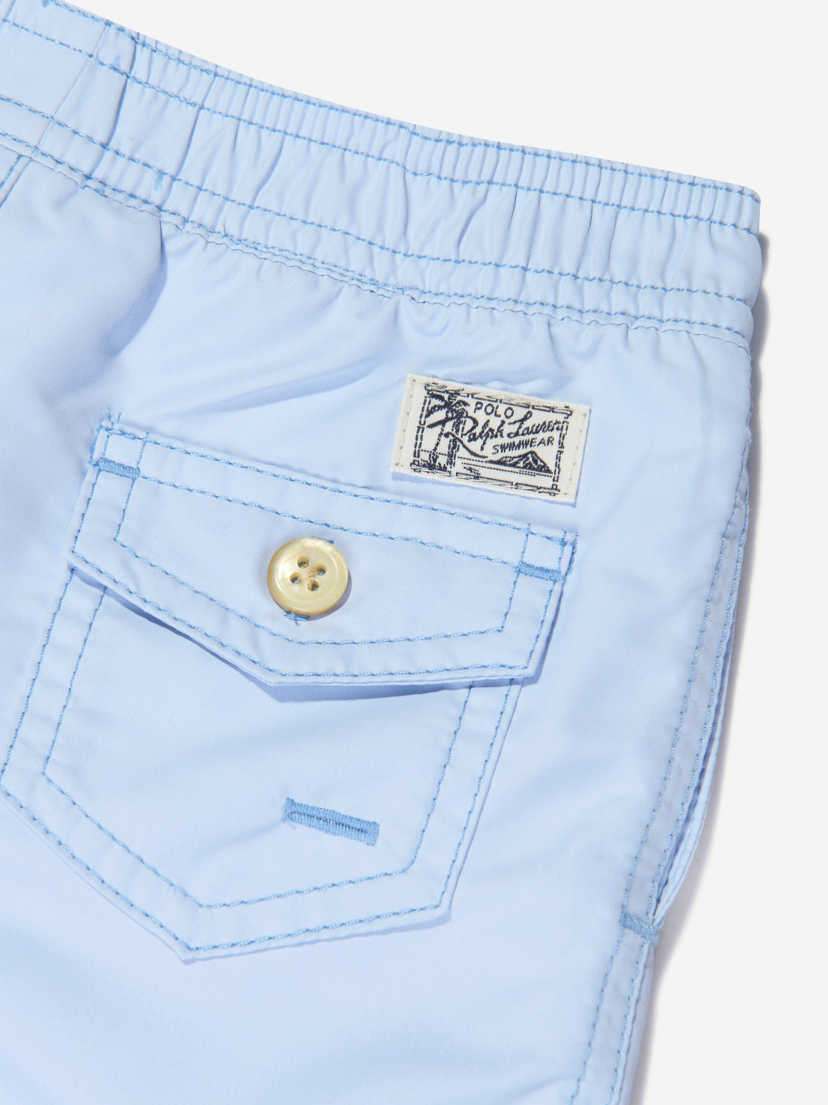 Ralph Lauren 男童蓝色徽标泳裤