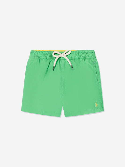 Ralph Lauren 男童绿色徽标泳裤