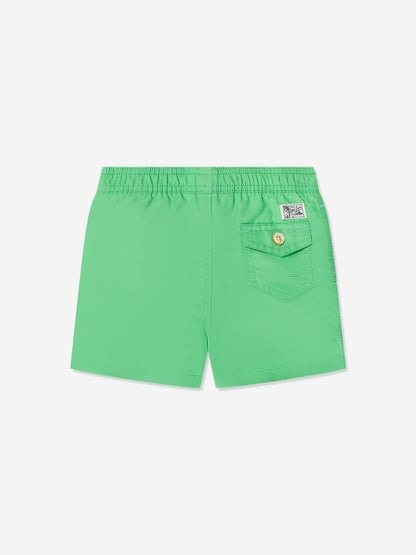 Ralph Lauren 男童绿色徽标泳裤