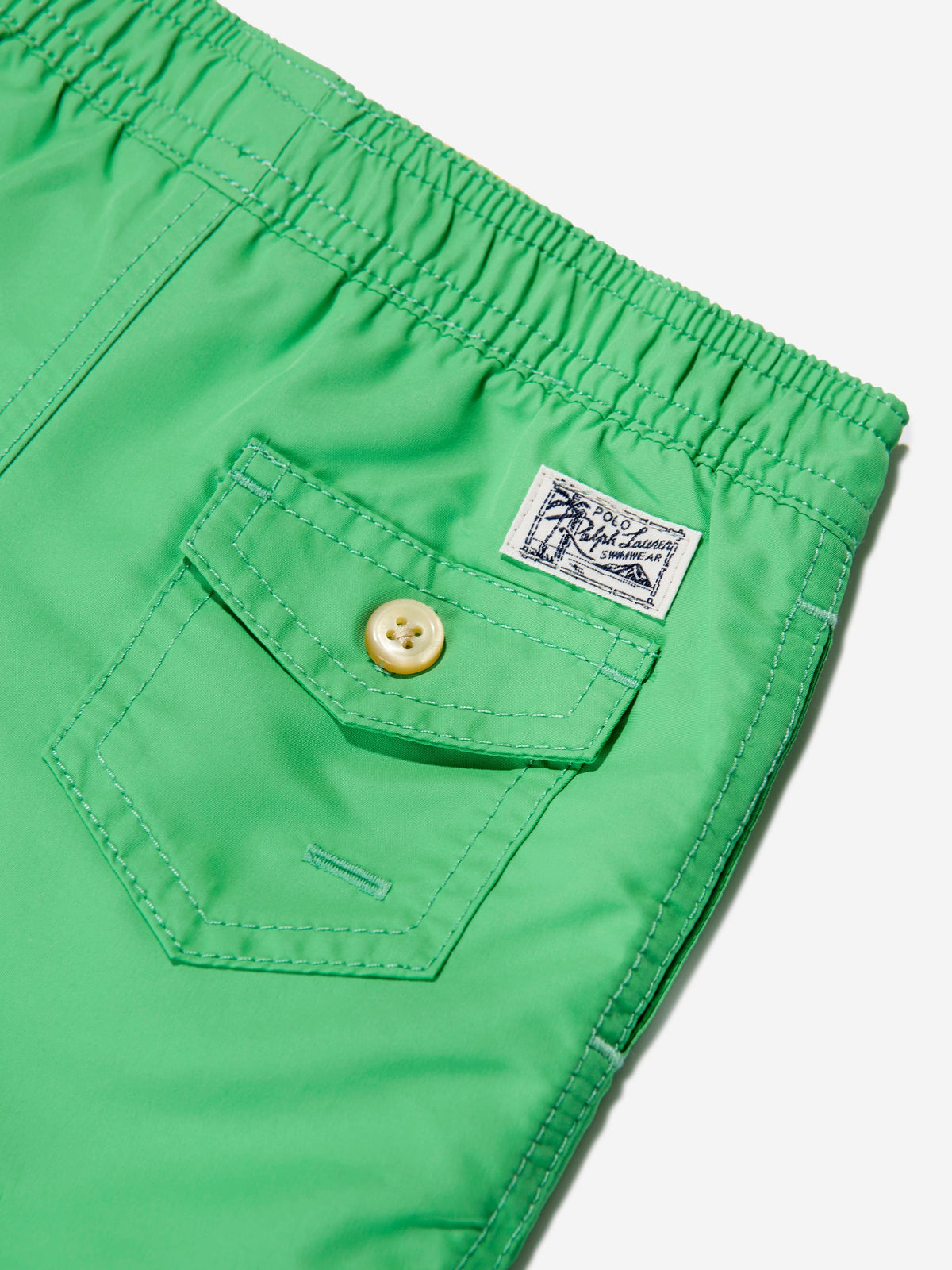 Ralph Lauren 男童绿色徽标泳裤