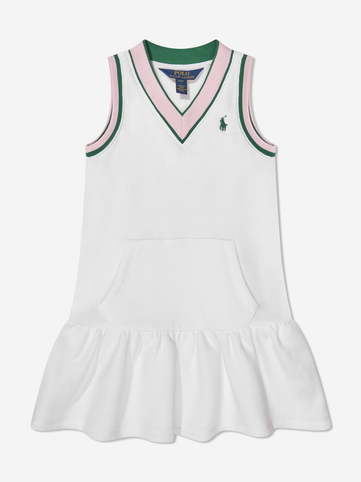 Ralph Lauren 女童白色无袖日装连衣裙