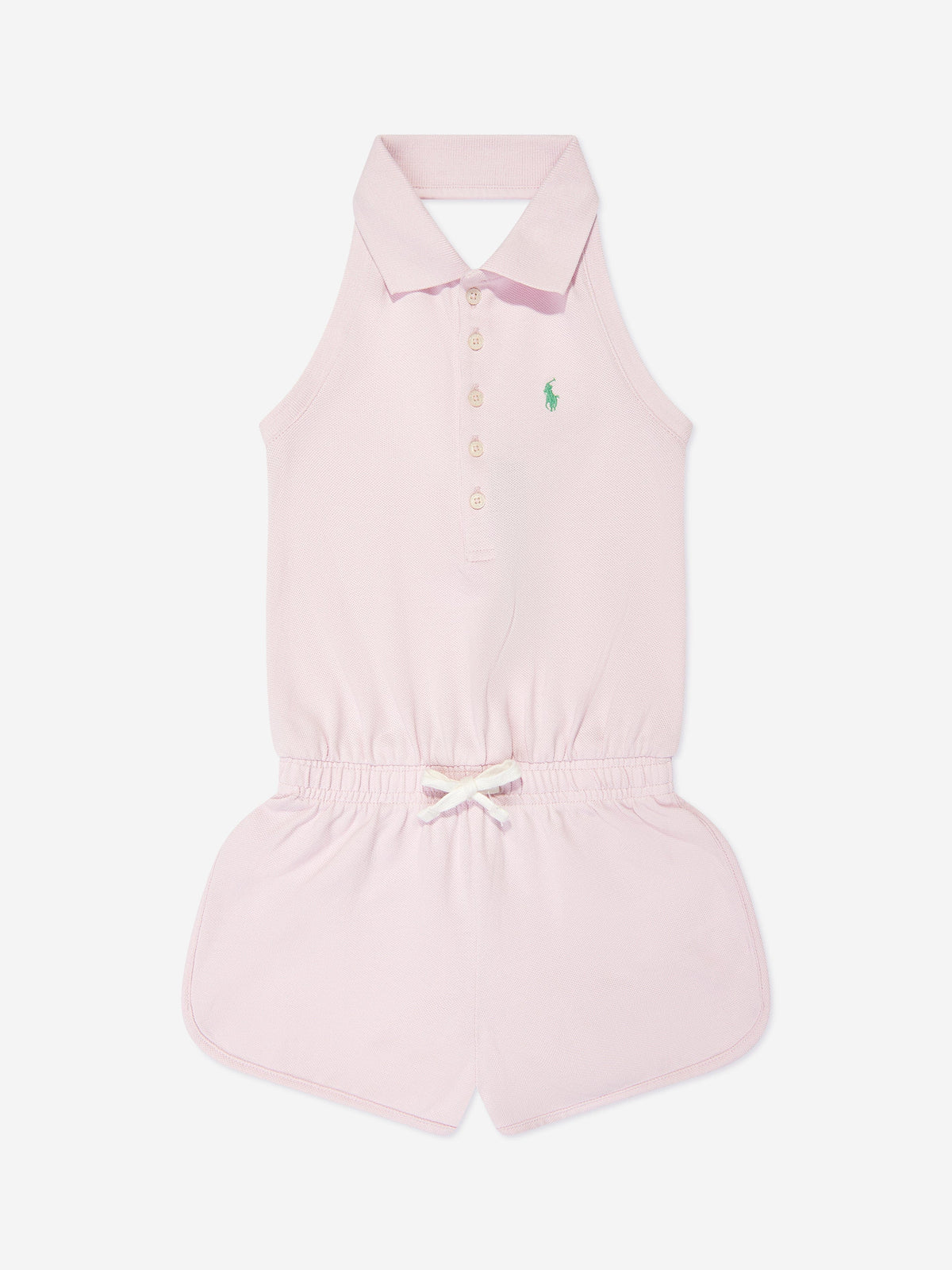 Ralph Lauren 女童粉色挂脖连身裤
