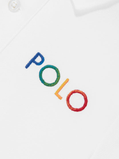Ralph Lauren 男童白色徽标 Polo 衫