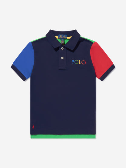 Ralph Lauren 男童海军蓝徽标 Polo 衫