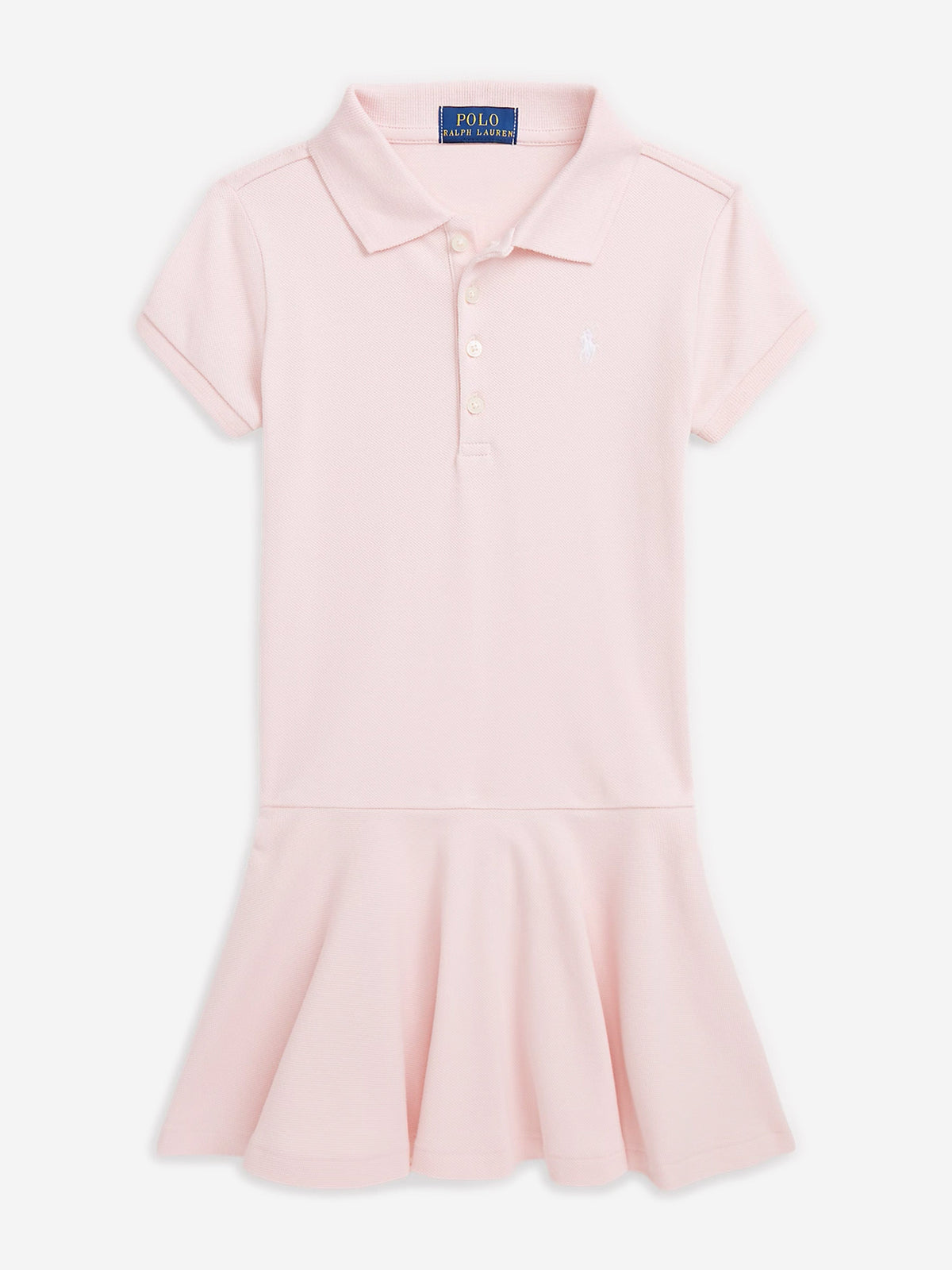 Girls Logo Polo Dress in Pink