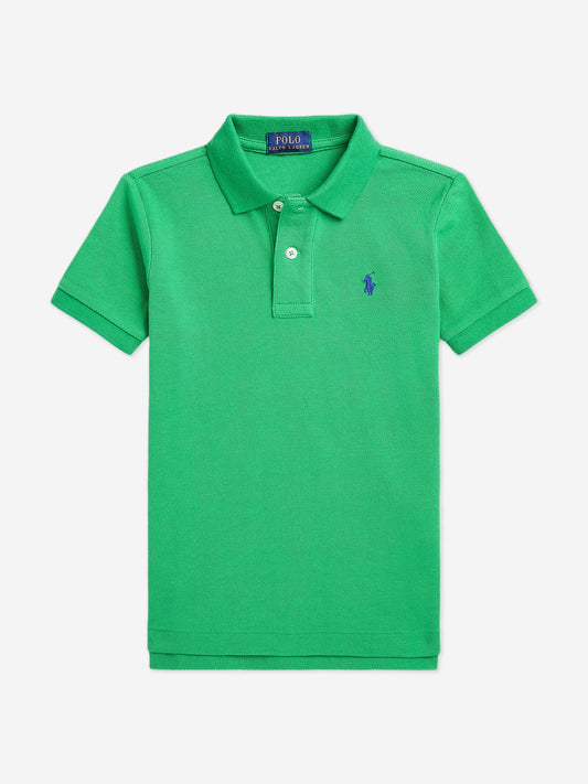 Boys Logo Polo Shirt in Green