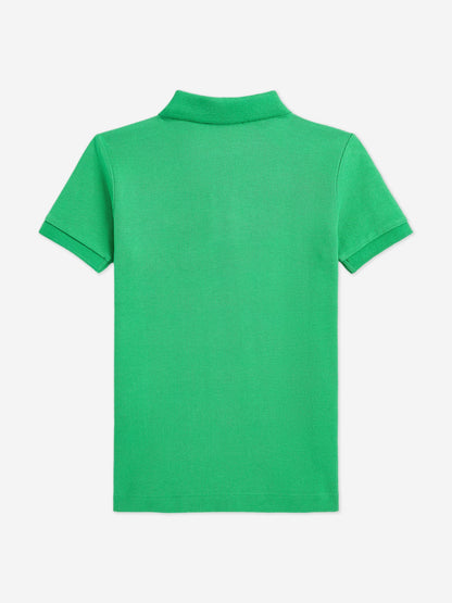 Boys Logo Polo Shirt in Green